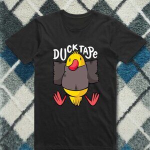 Black Duck Tape Bird Meme Tee – Funny Cartoon Duck Tape Graphic Shirt
